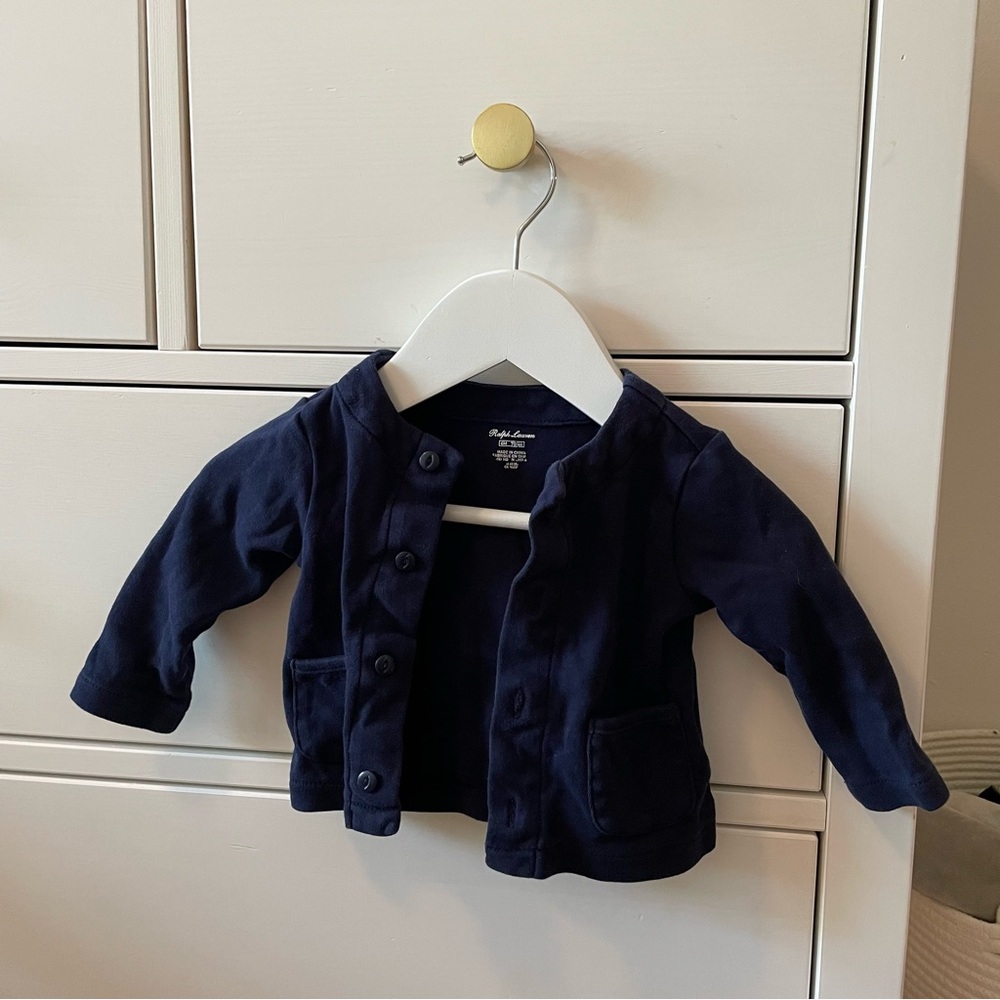 Ralph Lauren Navy Blue Cardigan 6 Months